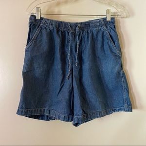 Denim baggy shorts